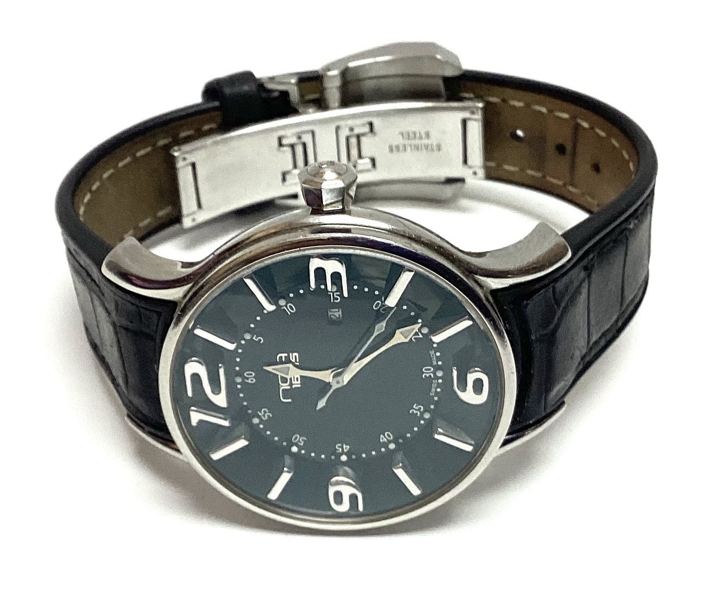 NOA N.O.A. 1675 Swiss Automatic 38mm Watch Black Dial Date Exhibition Caseback
