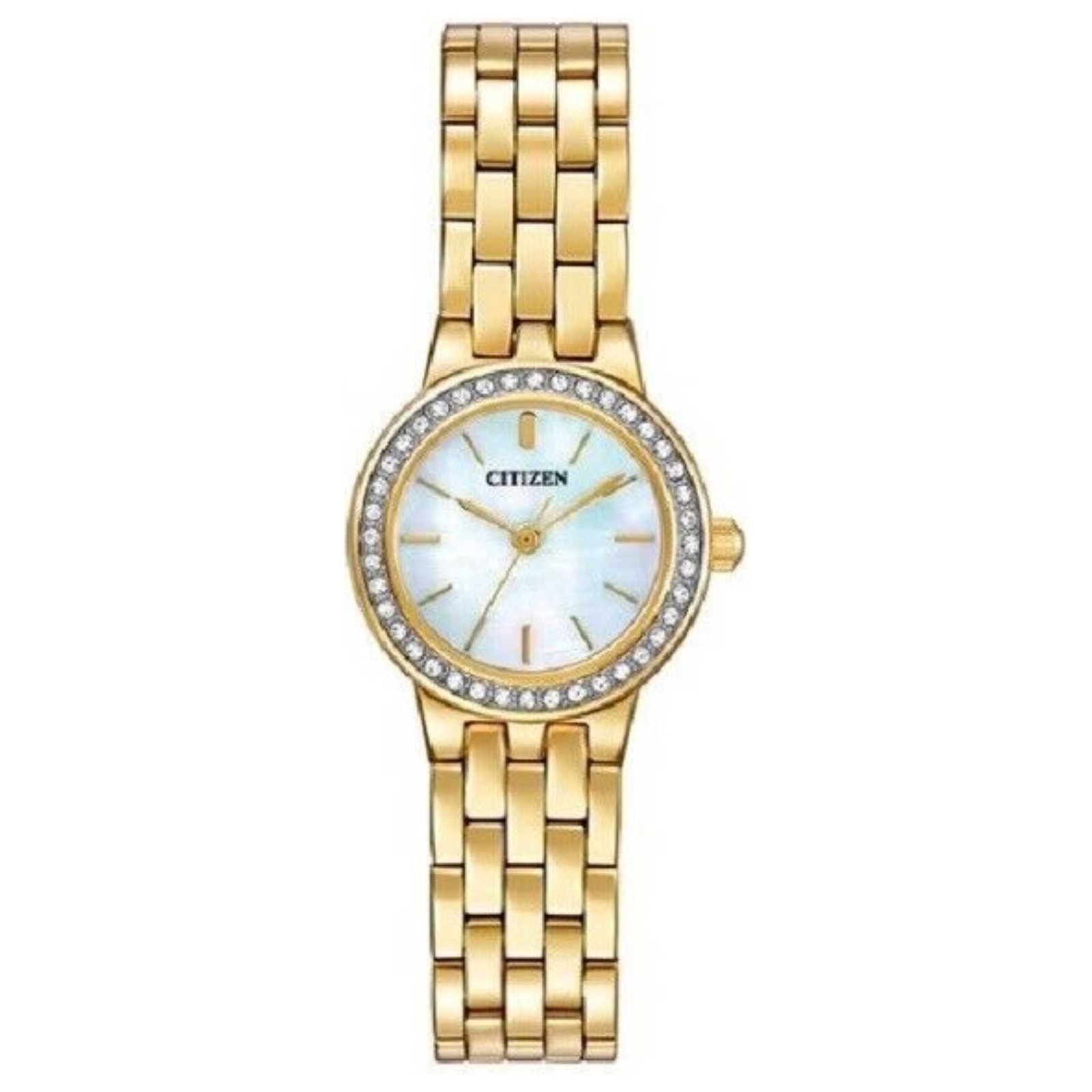 Citizen Eco Drive EJ6102-64D Women’s Gold Watch Mother Of Pearl New