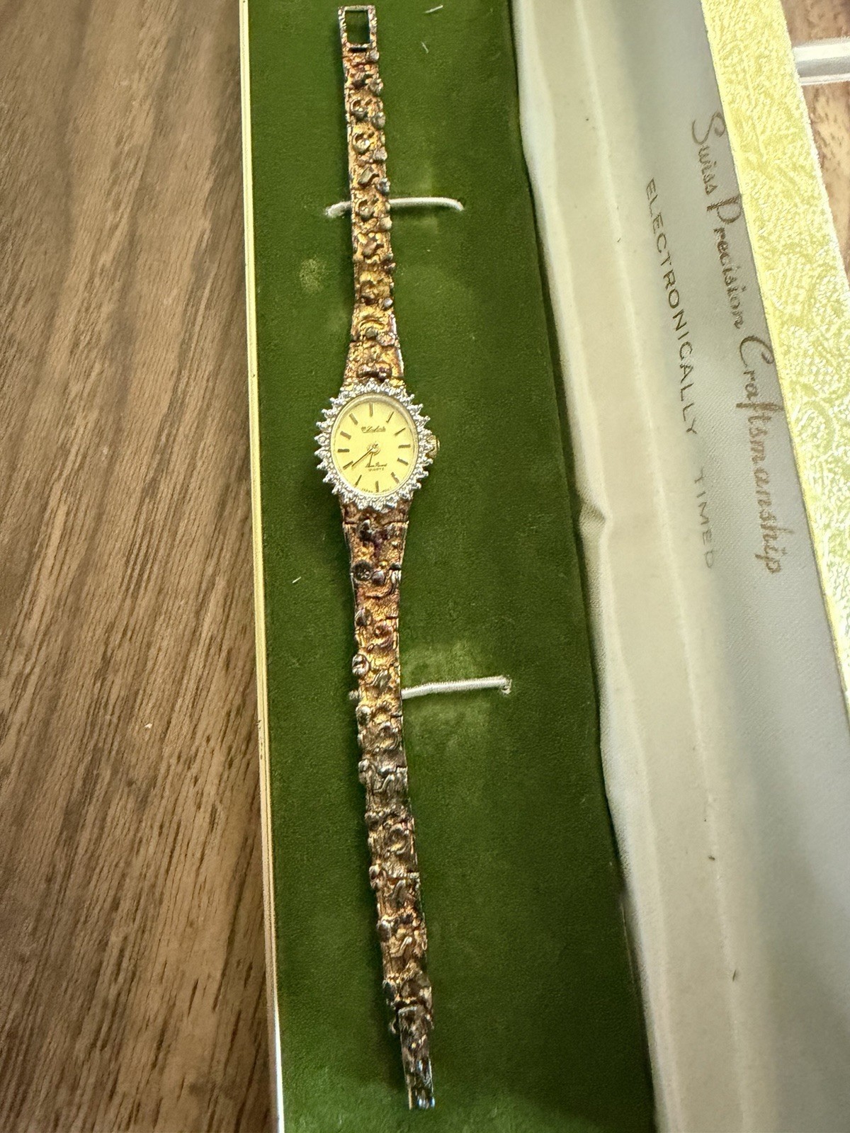 Dufonte Lucien Piccard Gold Tone Nugget Wristwatch – Untested