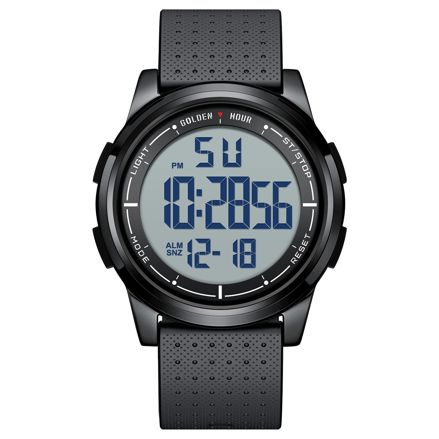Ultra-Thin Minimalist Sports Waterproof Digital Watches Men with Wide-Angle M…