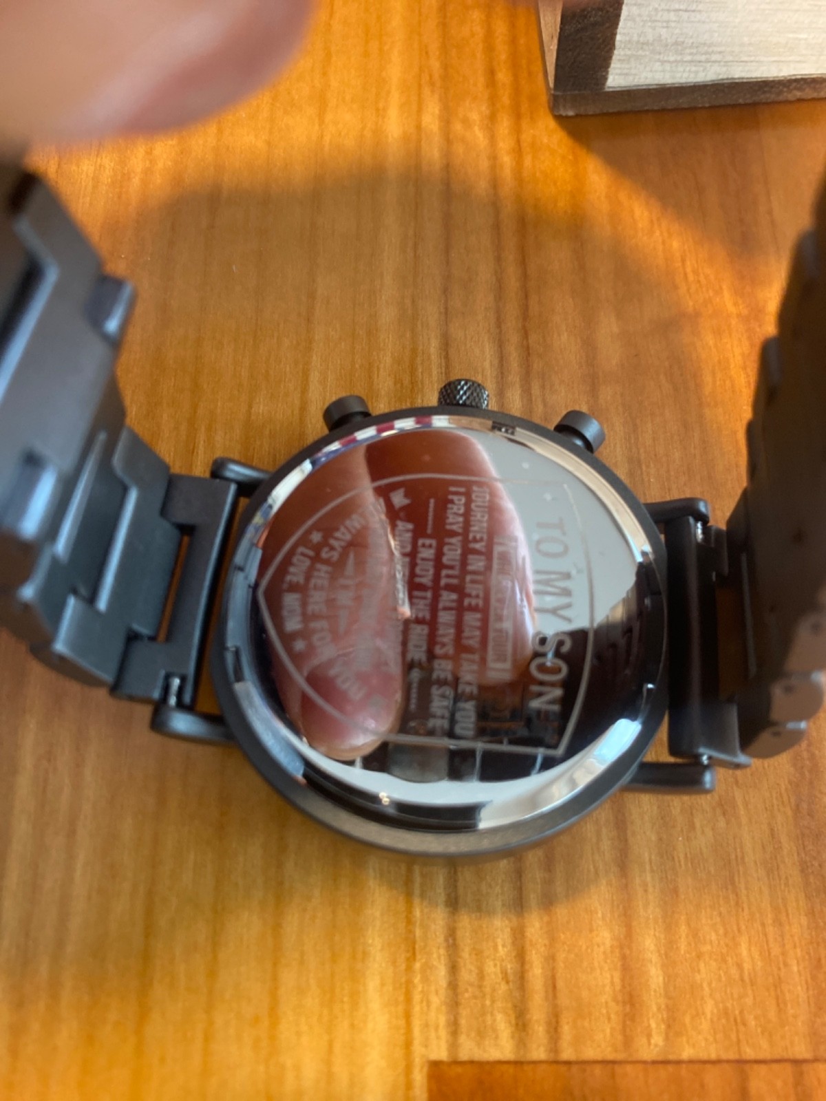 Bobo Bird Wood Chronograph Watch Men Brown Date To My Son Enraving