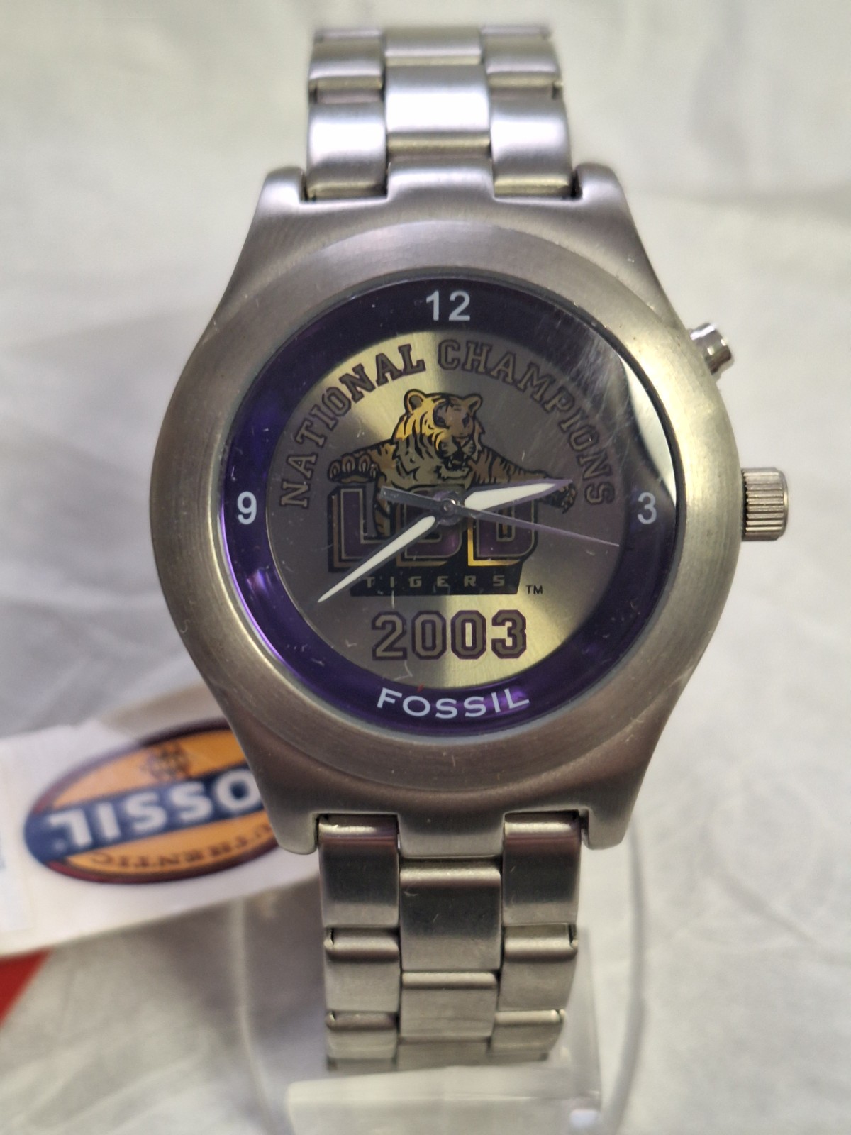 Fossil Big Tic LI2285 Kaleido Watch National Champions 2003 Louisiana State UV