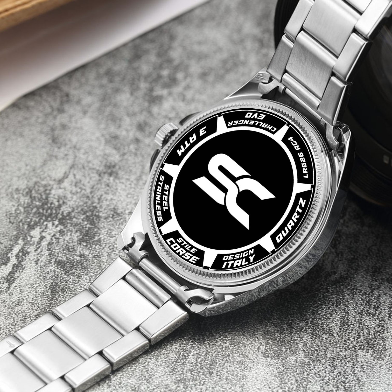Stainless Steel Wrist Watch For Harley-Davidson Heritage Stripe Moto Lovers