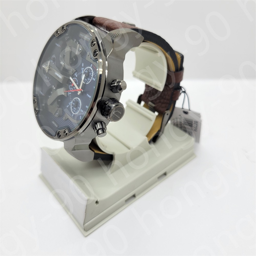 Diesel DZ7314 Mr.Daddy 2.0 Chronograph Blue Dial Brown Leather Strap Men’s Watch