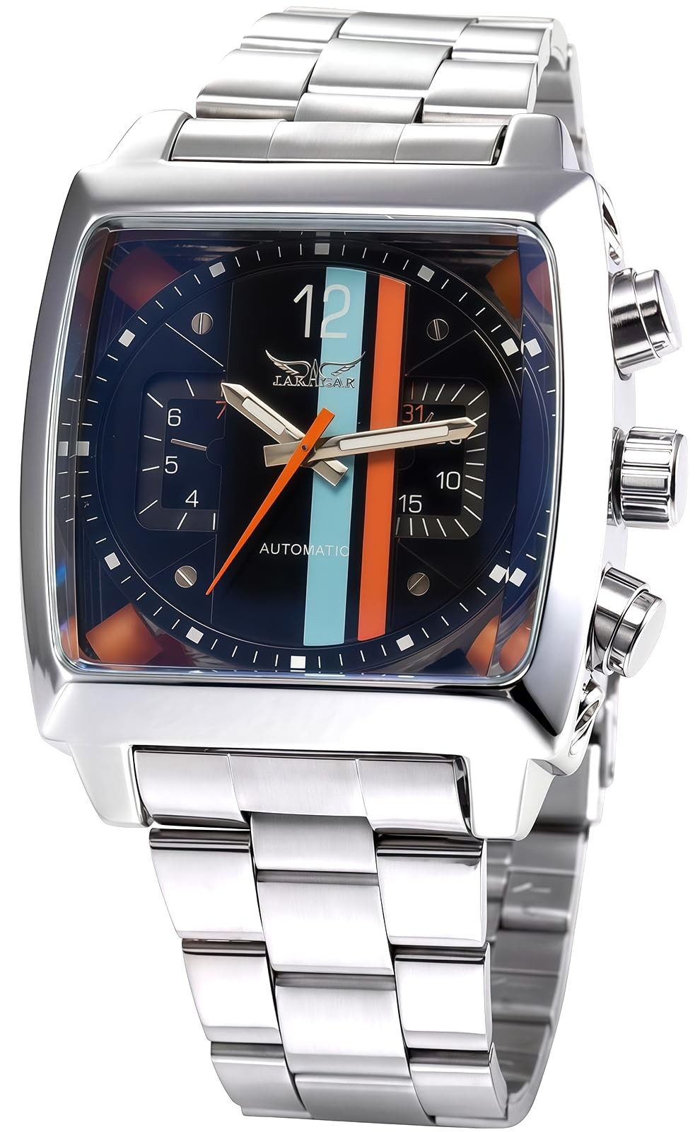 Men Fashion Mechanical Wrist Stainless-Steel Strap Strap Unique Design Automa…