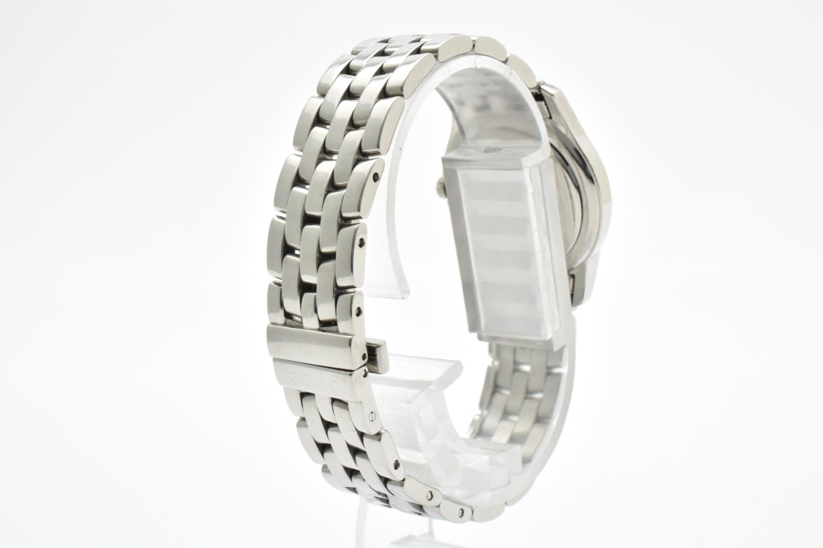 [NEAR MINT] GUCCI 5500L Blacl Dial Silver Ladies 27mm Date Quartz Watch JAPAN