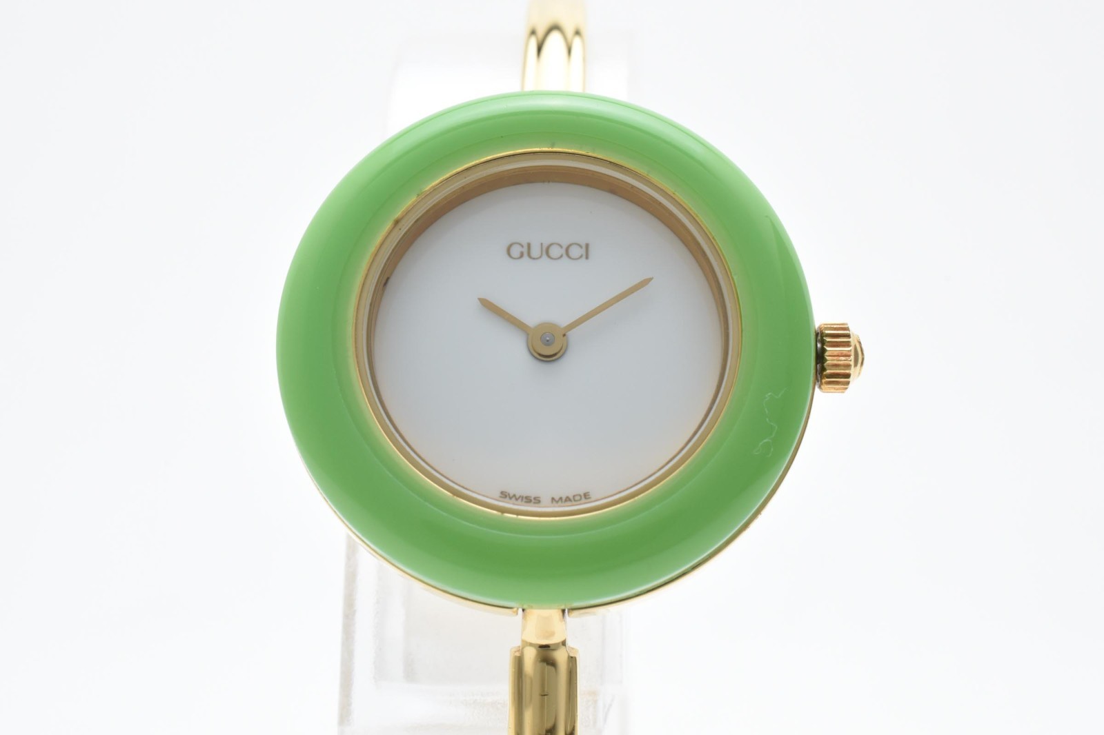 【NEAR MINT w/Box】GUCCI Change Bezel 11/12.2 12 Colors White Women’s Watch JAPAN