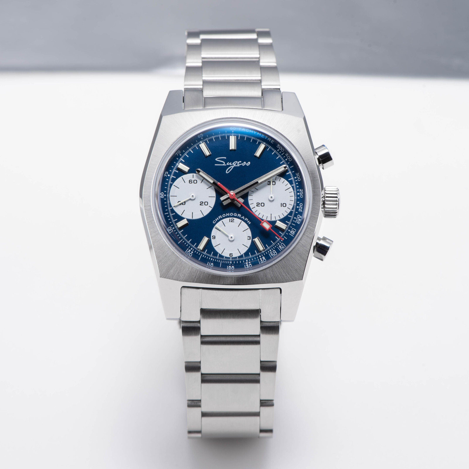 Sugess S419BES SWAN NECK x DOMED Sapphire Chrono Mechanical Watch SEAGULL 1963