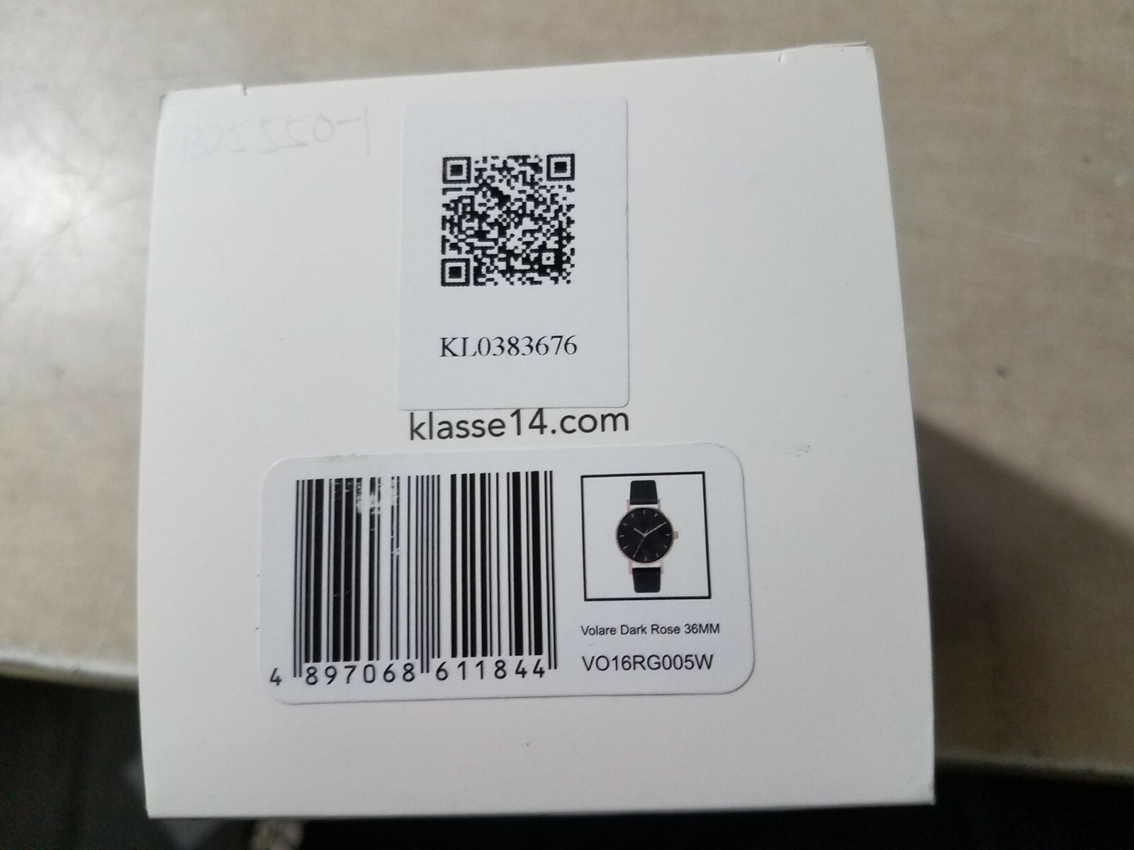 Klasse14 Watch VOLARE DARK ROSE/BLACK LEATHER 36MM vo16rg005w