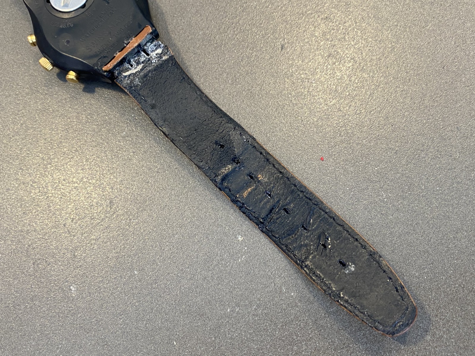 Swatch Chrono SCB104 Sand Storm 1990 – Working But No Battery Inc.