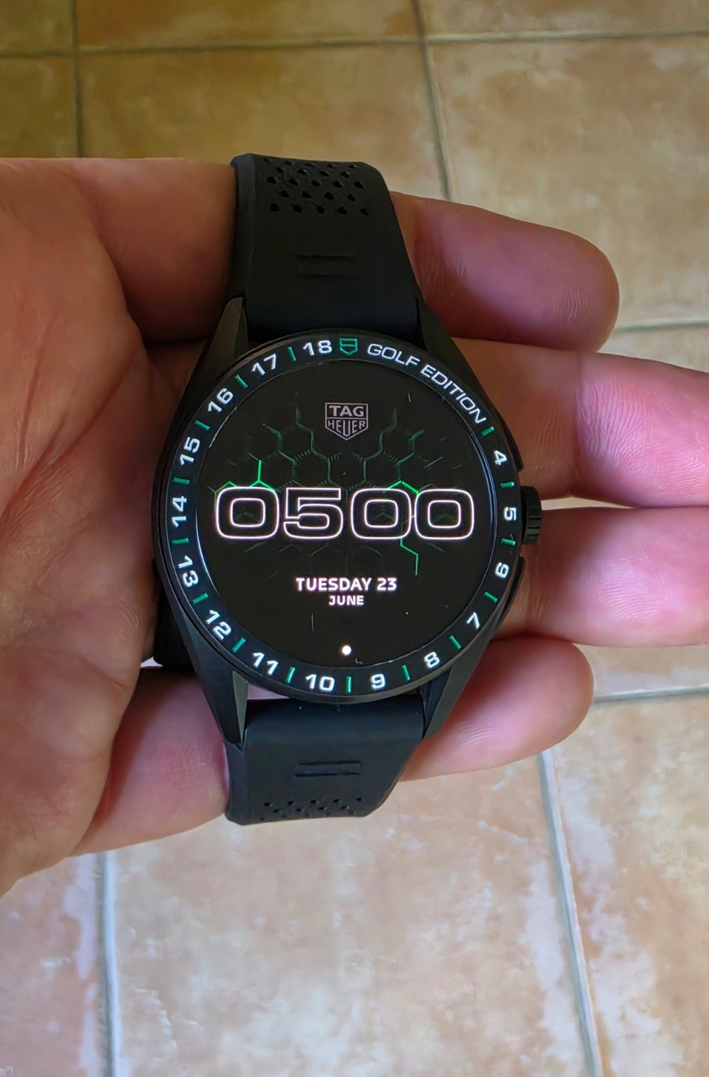 TAG Heuer SBR8A81.BT6261 Calibre E4 Connected Golf Edition Watch Black Rubber