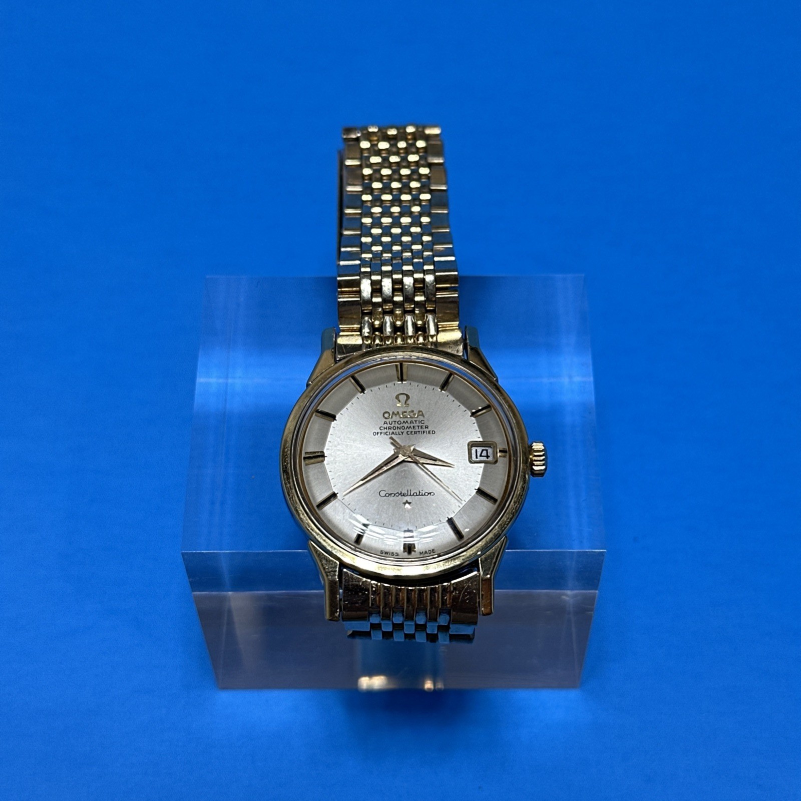 Vintage Omega Constellation Pie Pan Automatic Watch – Engraved Caseback