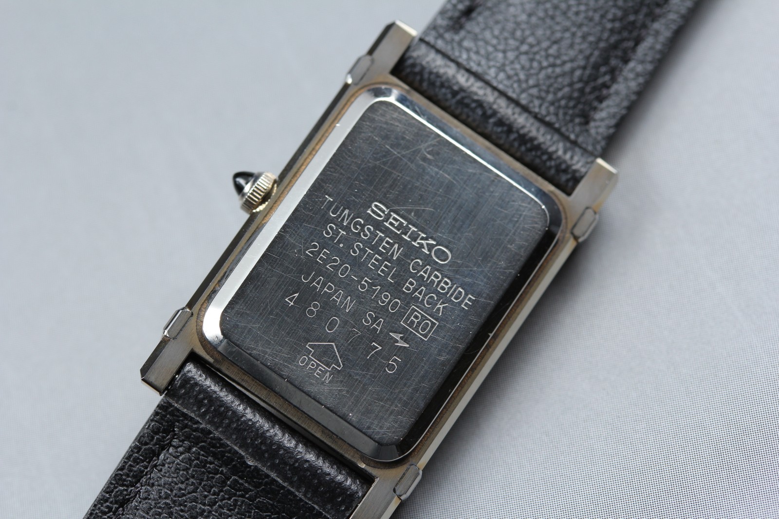 [Near MINT] SEIKO Exceline 2E20-5190 Gold Dial Tungsten Tank Quartz Womens Watch