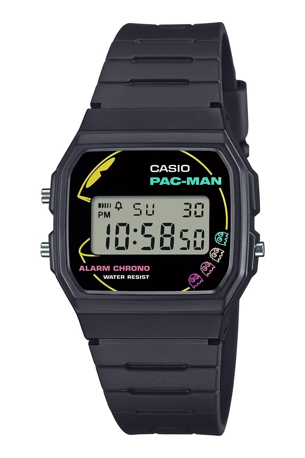 Casio CLASSIC F-91WPC-1AJR For Men LIMITED PAC-MAN Collaboration Black