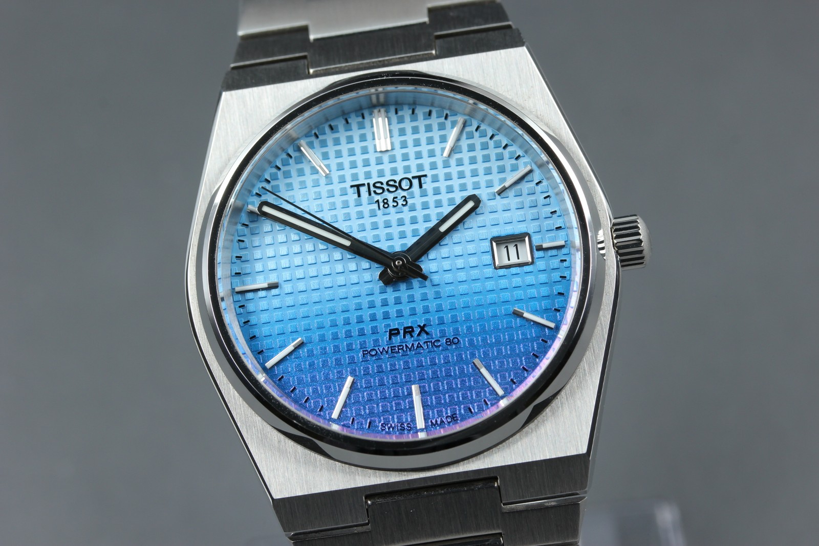 [Box, Paper] TISSOT PRX Powermatic 80 T137407A Ice Blue AT Date Swiss Made Watch