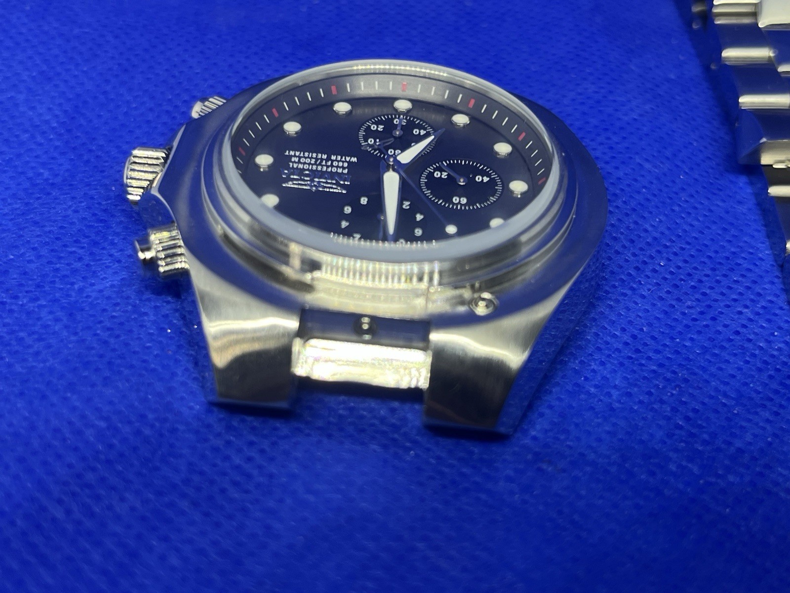 invicta 23996 Men’s 47mm Pro Diver Chrono Watch and Bracelet for PARTS working