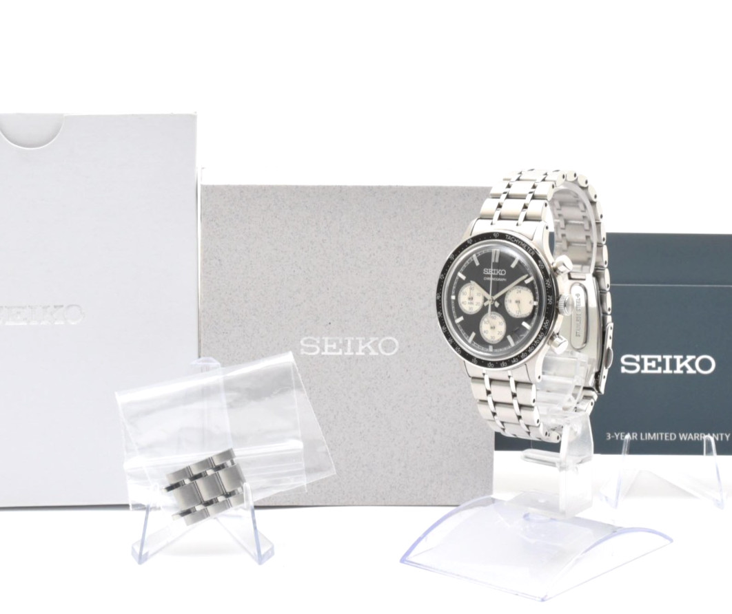 [Box,Paper] SEIKO SBTR055 8T63-03P0 Panda Dial Chronograph Quartz Men’s Watch
