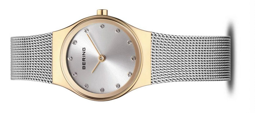 Bering Women’s Silver/Gold Round Face Watch 12924-001