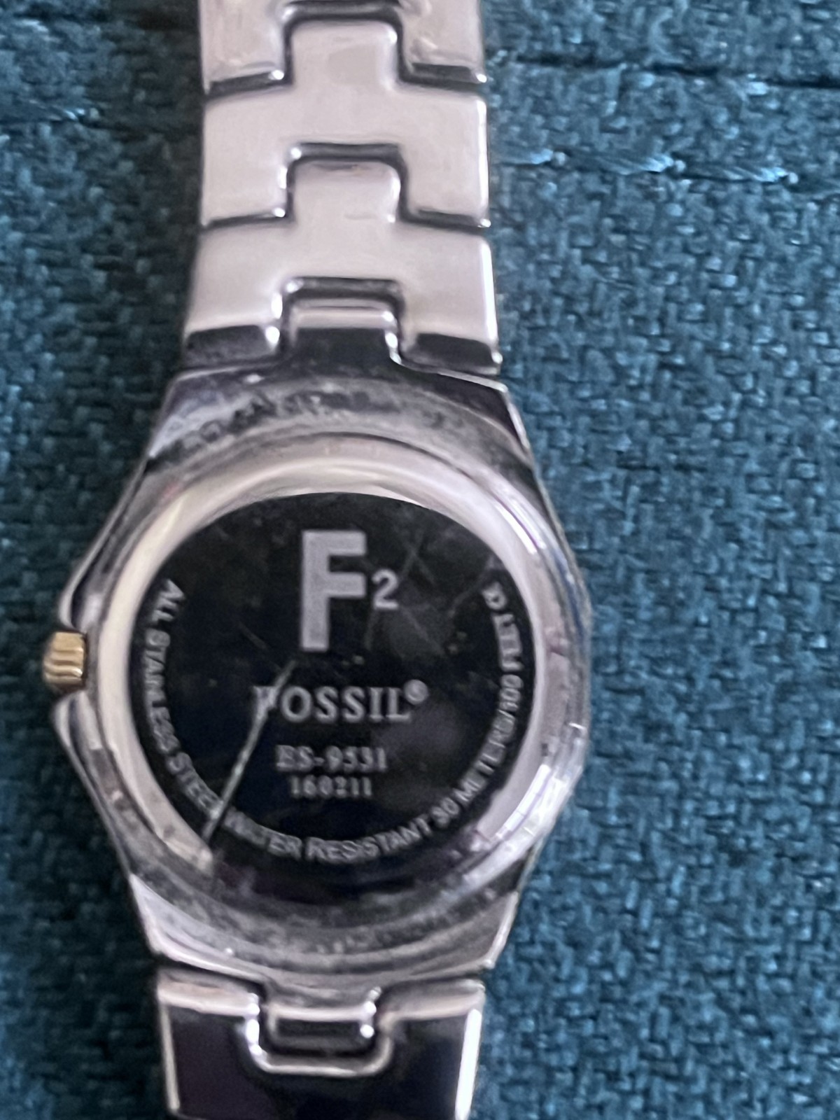 Fossil F2 Women’s Watch ES-9551 Two Tone Stainless Steel Mother Pearl Dial works