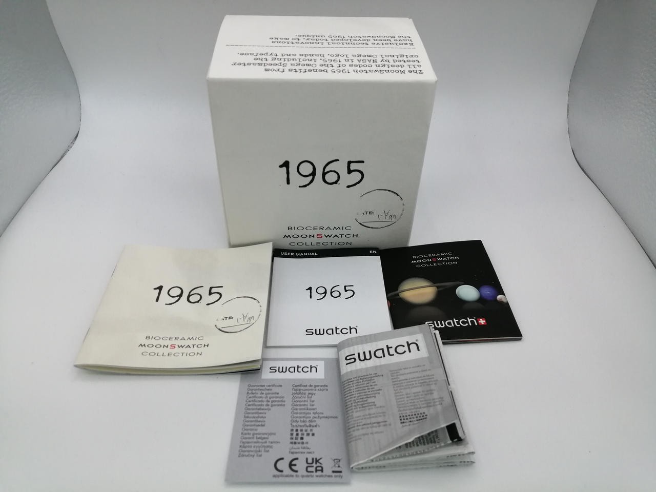OMEGA SWATCH MOONSWATCH1965 SPEEDMASTER Wristwatch Works Men 3058