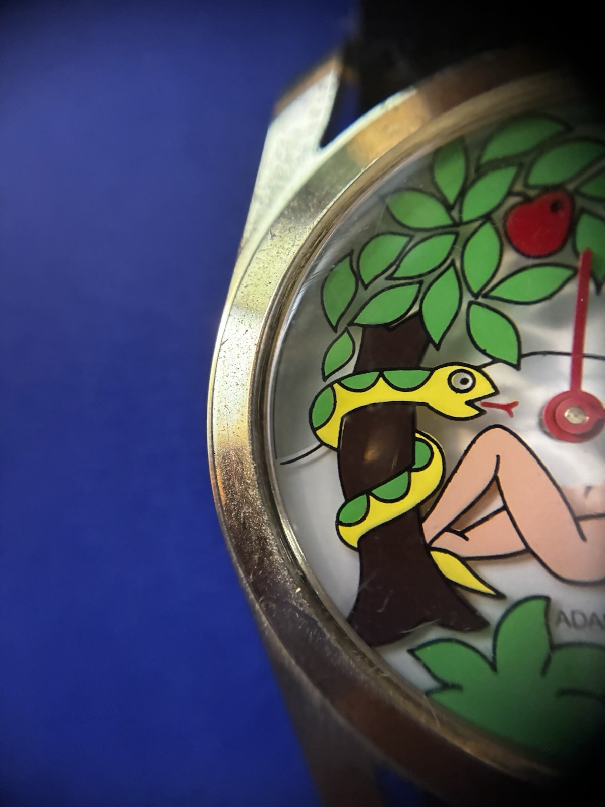 Vintage Garden of Eden Adam & Eve Animated Swiss Watch Working Novelty 1975