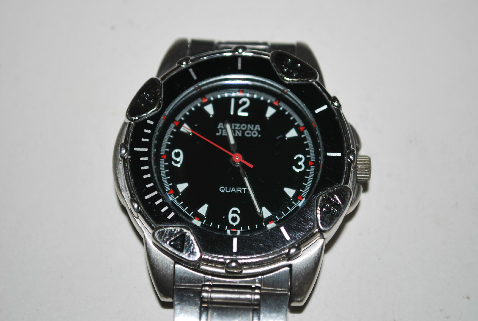 ARIZONA JEAN CO Quartz Watch Stainless Steel Strap Tested Works Vintage 1980’s