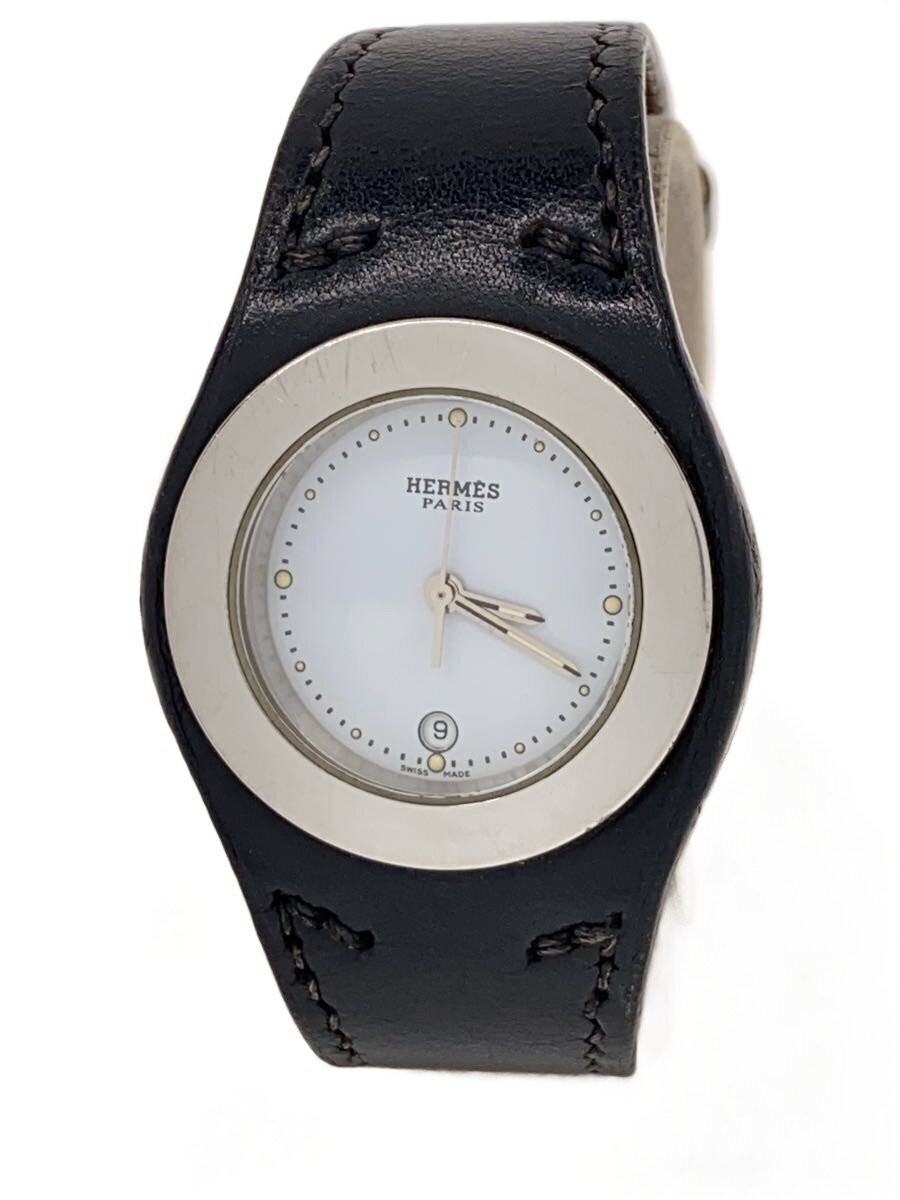 HERMES Quartz wristwatch Non waterproof Analog WHT BLK HA3.210