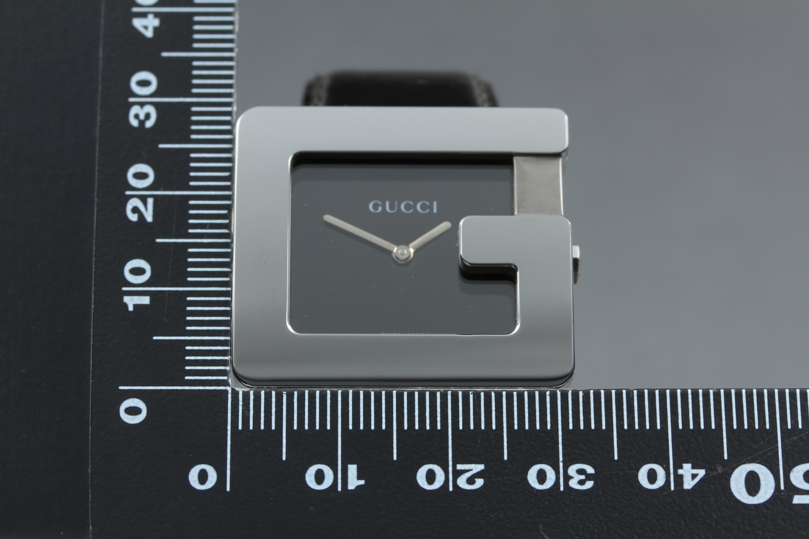 [N MINT /Full Set] GUCCI 3600M Black Dial Silver Square Quartz Men’s Watch JAPAN