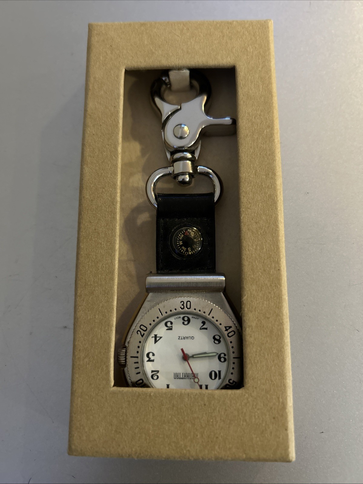 Manhattan Quartz by Croton Belt Watch With Compass