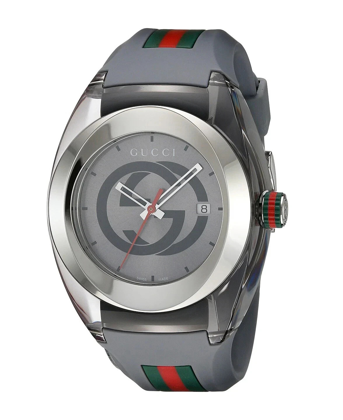 Gucci Sync XXL Men’s Gray Rubber Band Watch – YA137109 ($670 MSRP)