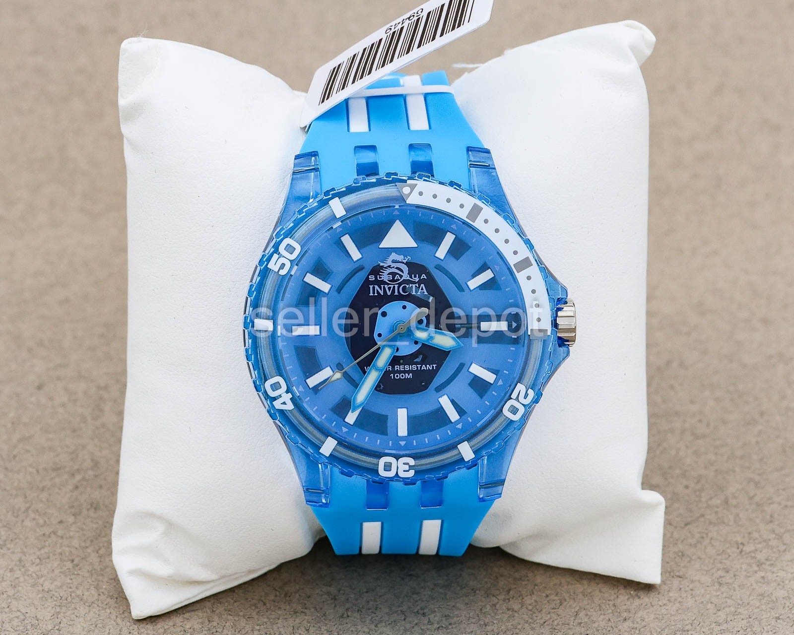 Invicta Subaqua Chromamode Quartz 44mm Blue Dial Silicone Strap 69449 New In Box