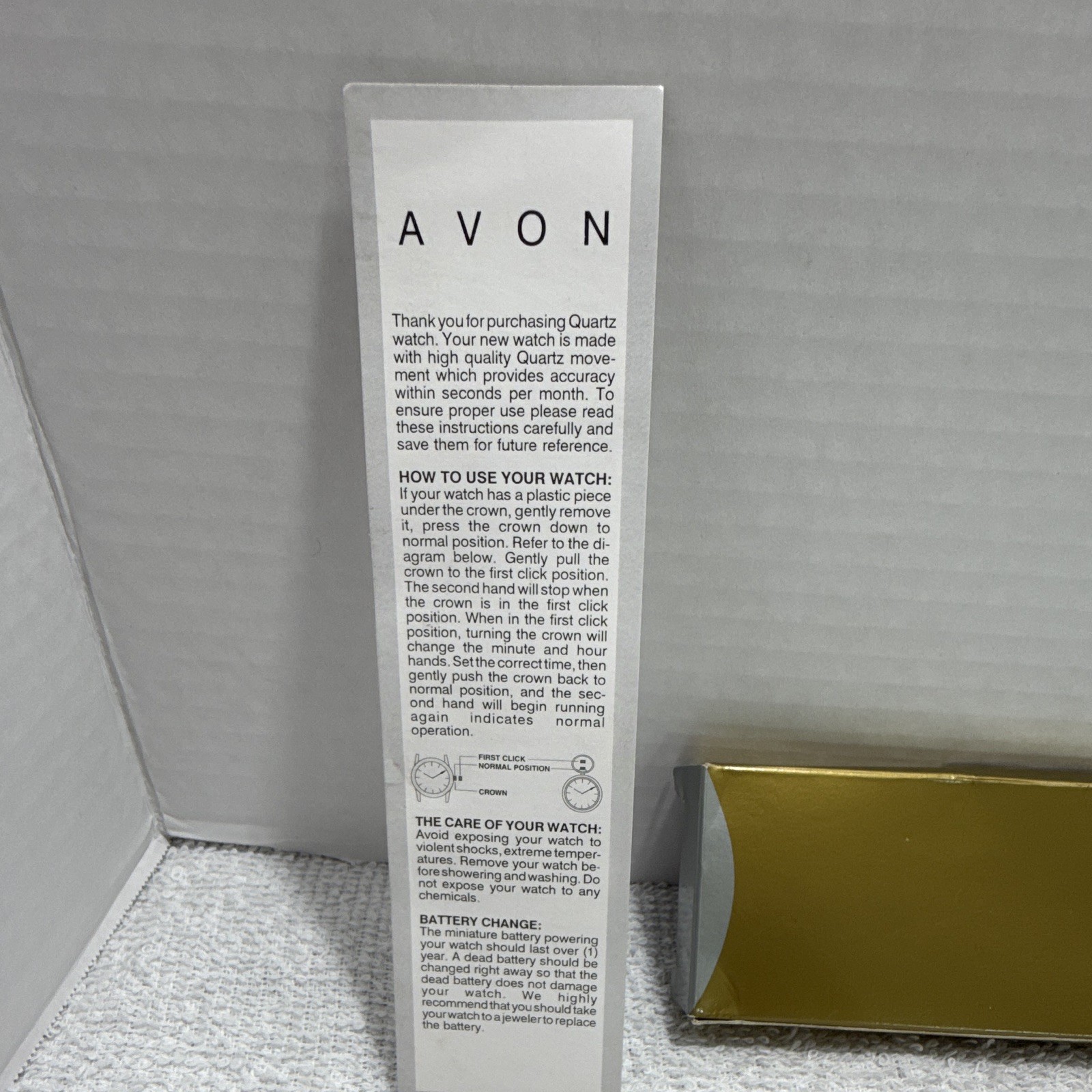 Avon Quartz Women’s Oval Analog Watch Two-Tone Metal Bracelet w/ Box Manual