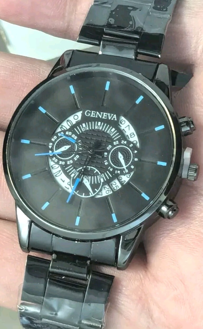 Men’s Watch By Geneva Free Fast Shipping 3-5days Great Gift Idea