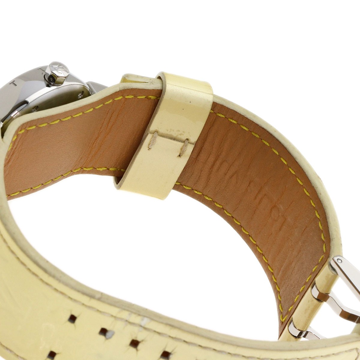 LOUIS VUITTON Tambour Watches Q121C Stainless Steel/Enamel Ladies