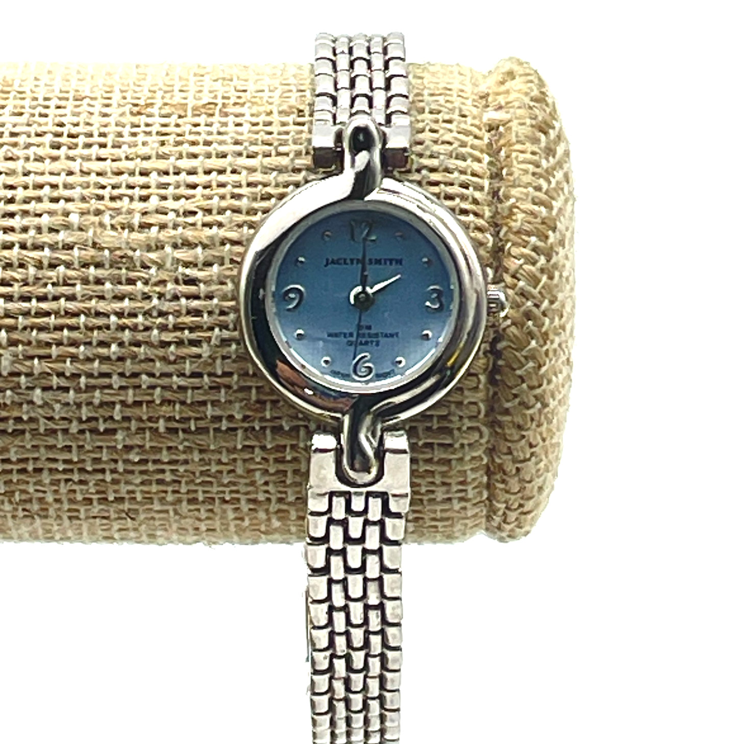 JACLYN SMITH Ladies Quartz Watch Blue Dial Silver Tone Bracelet WR READ
