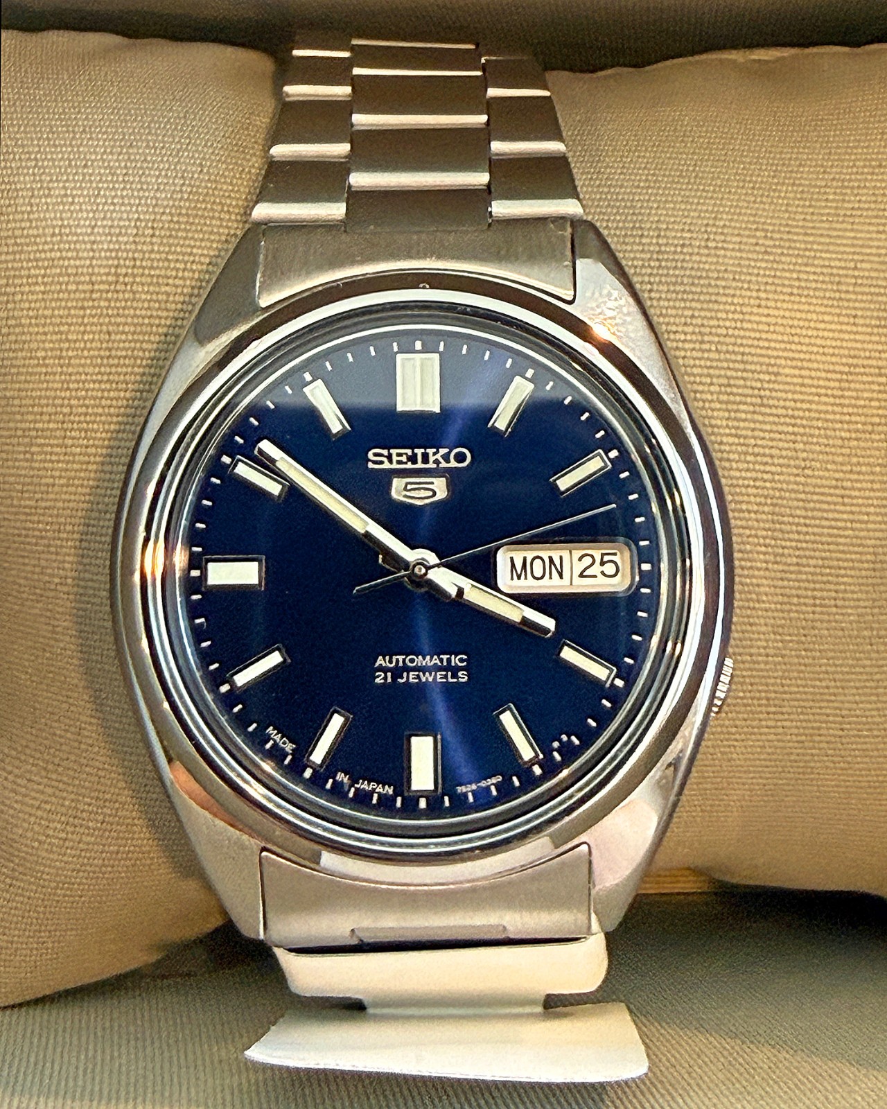Brand New Seiko SNXS77 Automatic Watch Blue Dial US Seller Fast Delivery!