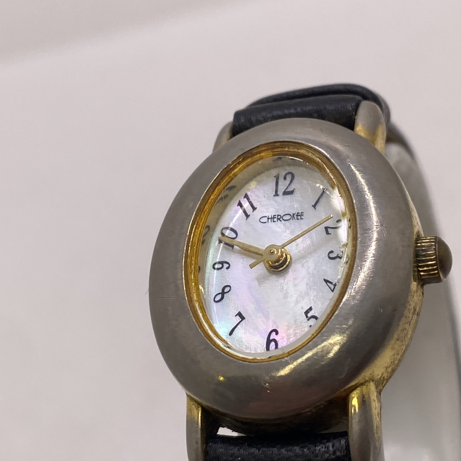 Vintage Cherokee Womens Mop Dial Watch Works New Battery