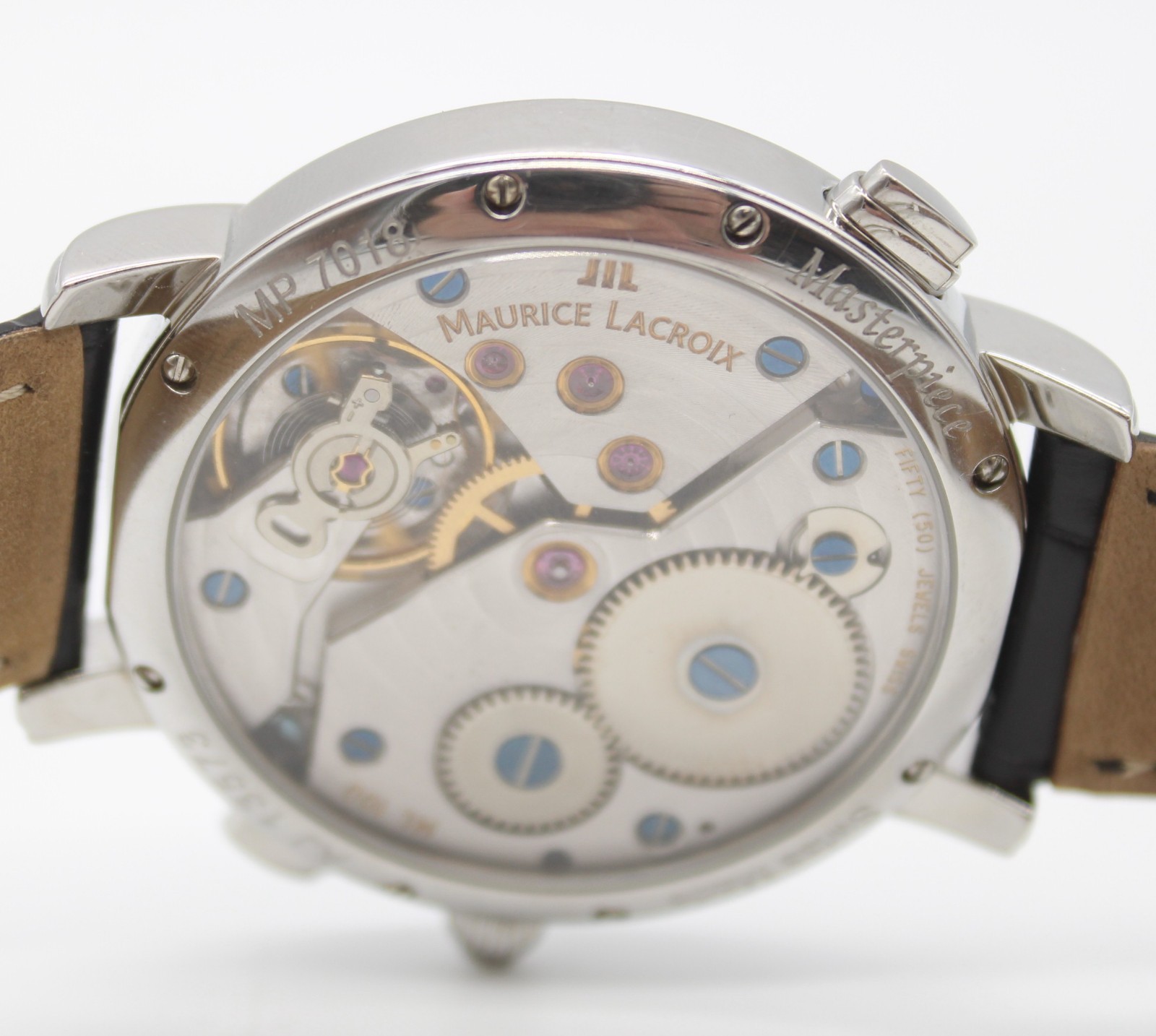 Maurice Lacroix Masterpiece MP7018 Manual Wind GMT Double Retrograde 44mm Watch