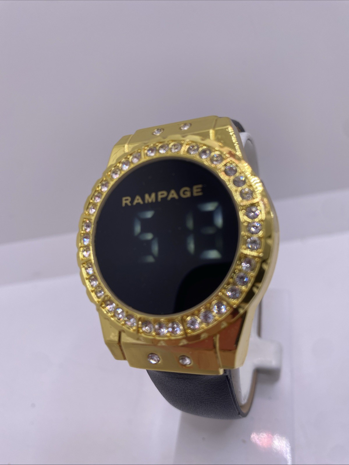 Rampage Womens Gold Gem Watch Digital New Battery