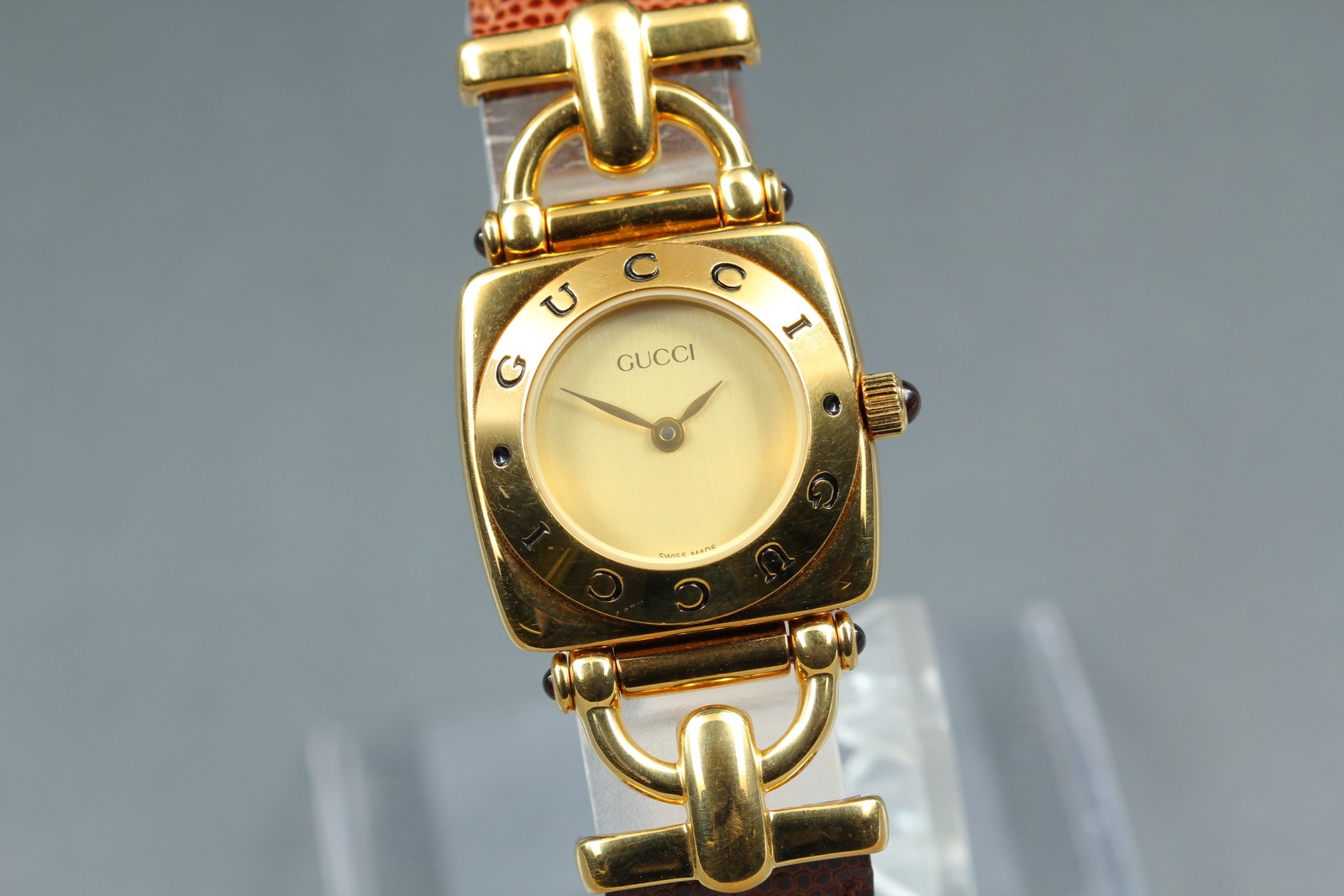 [Near MINT] GUCCI Horsebit 6300L 22mm Gold Dial Quartz Women’s Watch from JAPAN