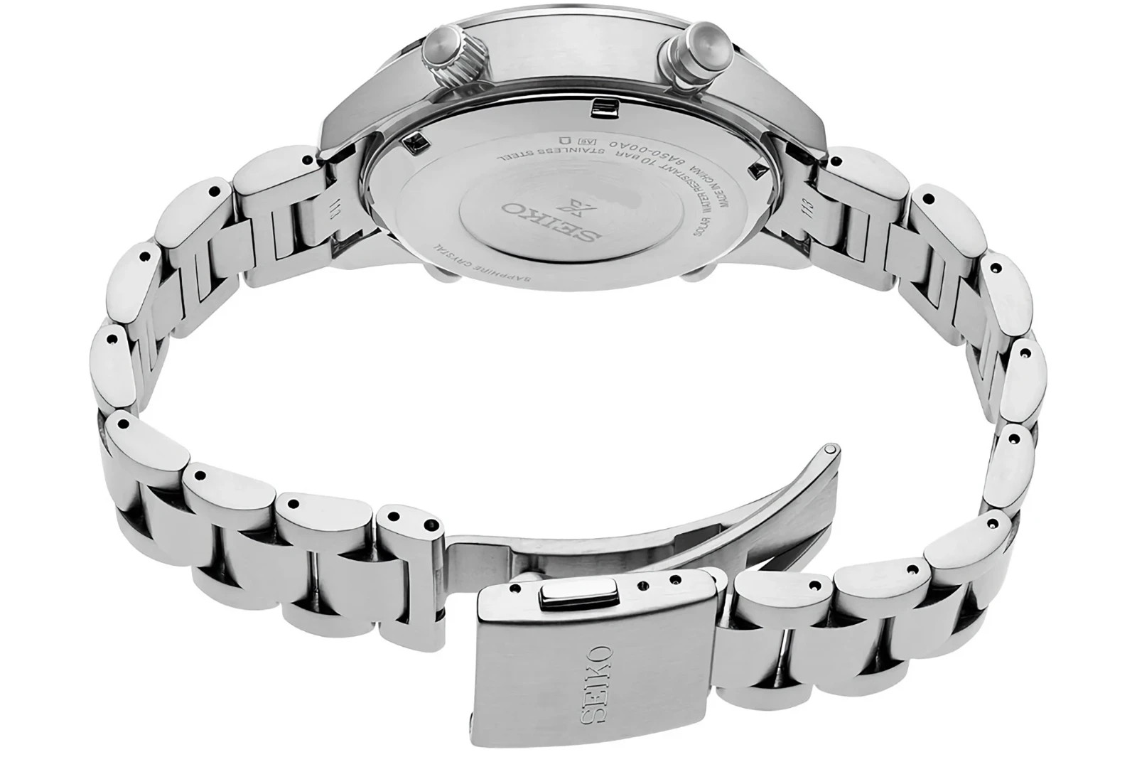 SEIKO SFJ001P1,Men Chronograph,Stainless Steel Case&Bracelet,date,100m WR,SFJ001