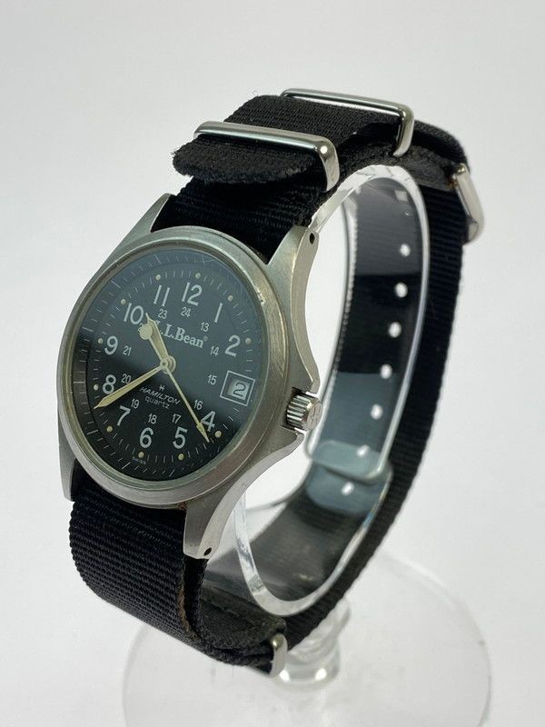 Tim Hamilton L.L.Bean Analog Watch 9931 Collaboration Black Dial Quartz Used