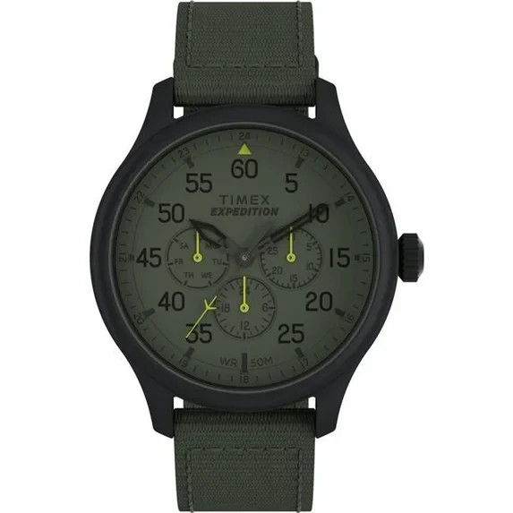 Timex TW4B31000, Expedition Field 3-Eye Fabric Strap Watch, Day/Date, 50M WR