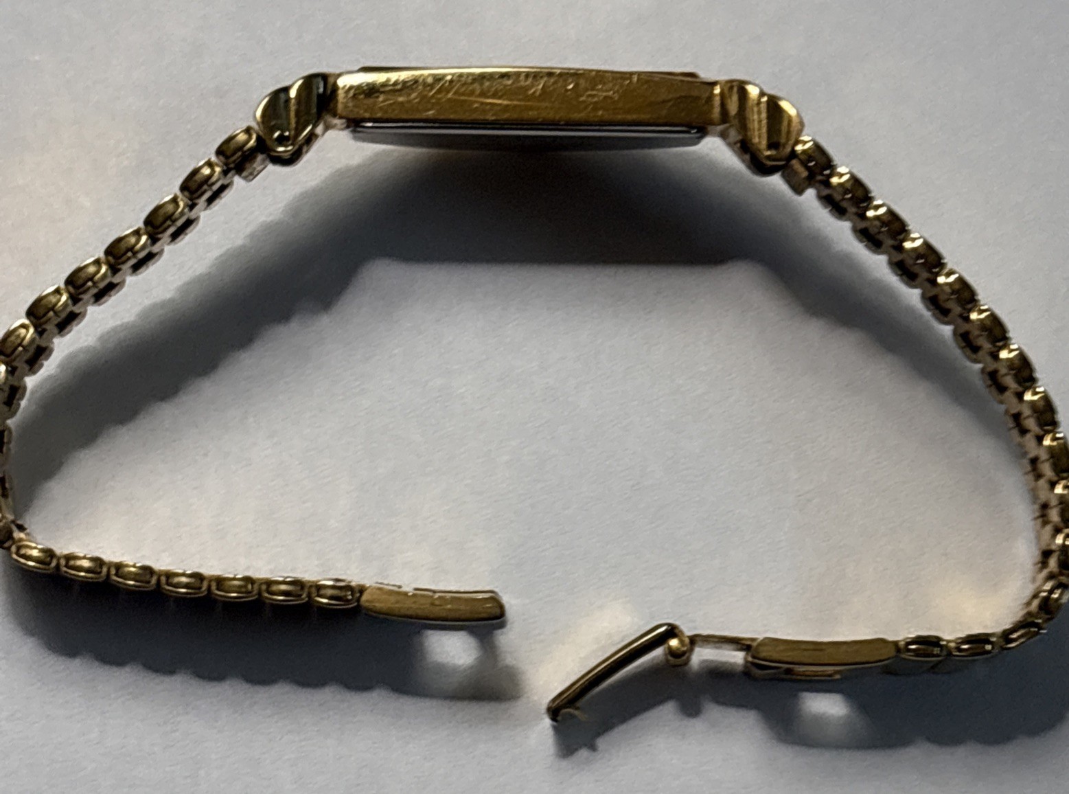 Vintage Seiko Half Moon Asymmetrical Watch Gold Tone 1F20-5D59