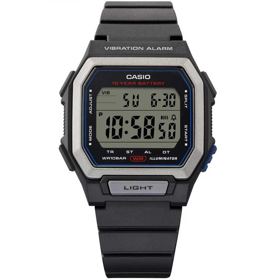 Casio W-738H-1AJF Digital Quartz Watch Vibration Alarm Black Men’s New
