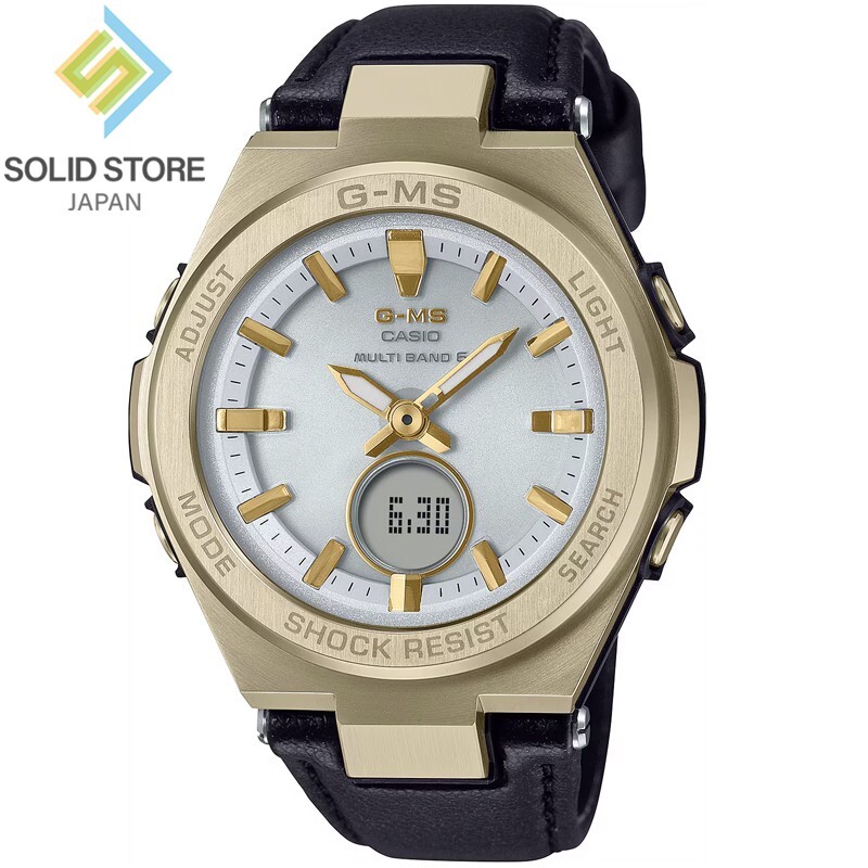 CASIO BABY-G MSG-W200RL-1AJF G-MS Radio Solar Analog Digital Watch Gold 38.4mm
