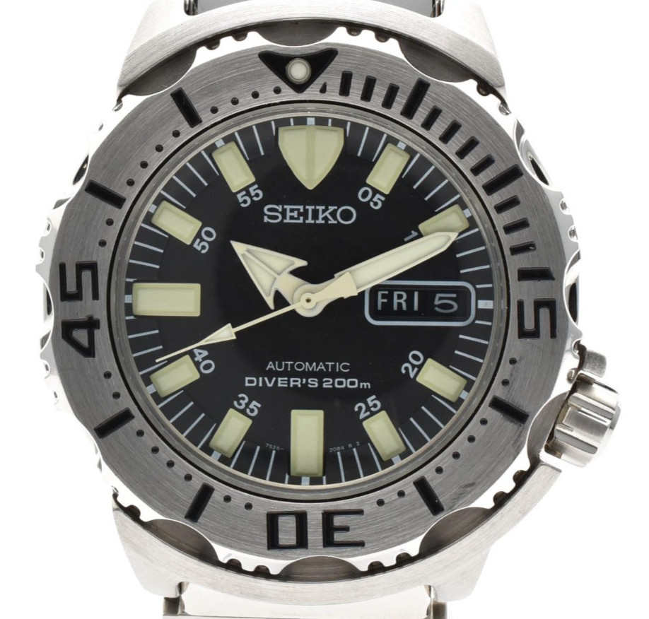 FULL LINK [Near MINT+] Black Monster SEIKO SKX779 7S26-0350 Diver 200m Automatic