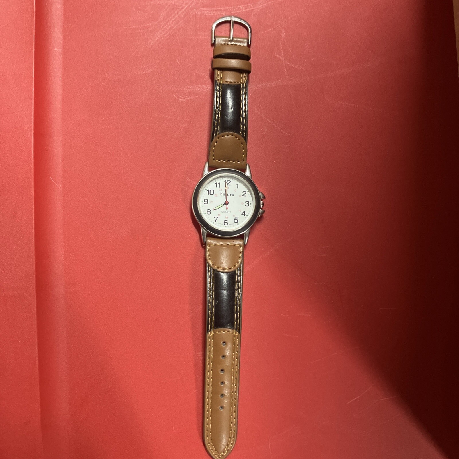 Futura Men Watch Stainless Steel Brown Leather