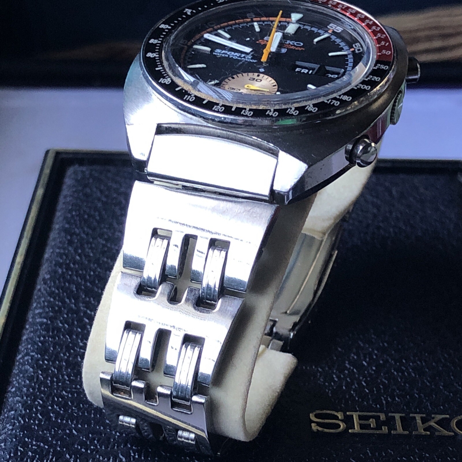 SEIKO 5 SPORTS SPEED TIMER WristWatch 6139-6031 Men’s 70M 7 ATM 117027 Japan