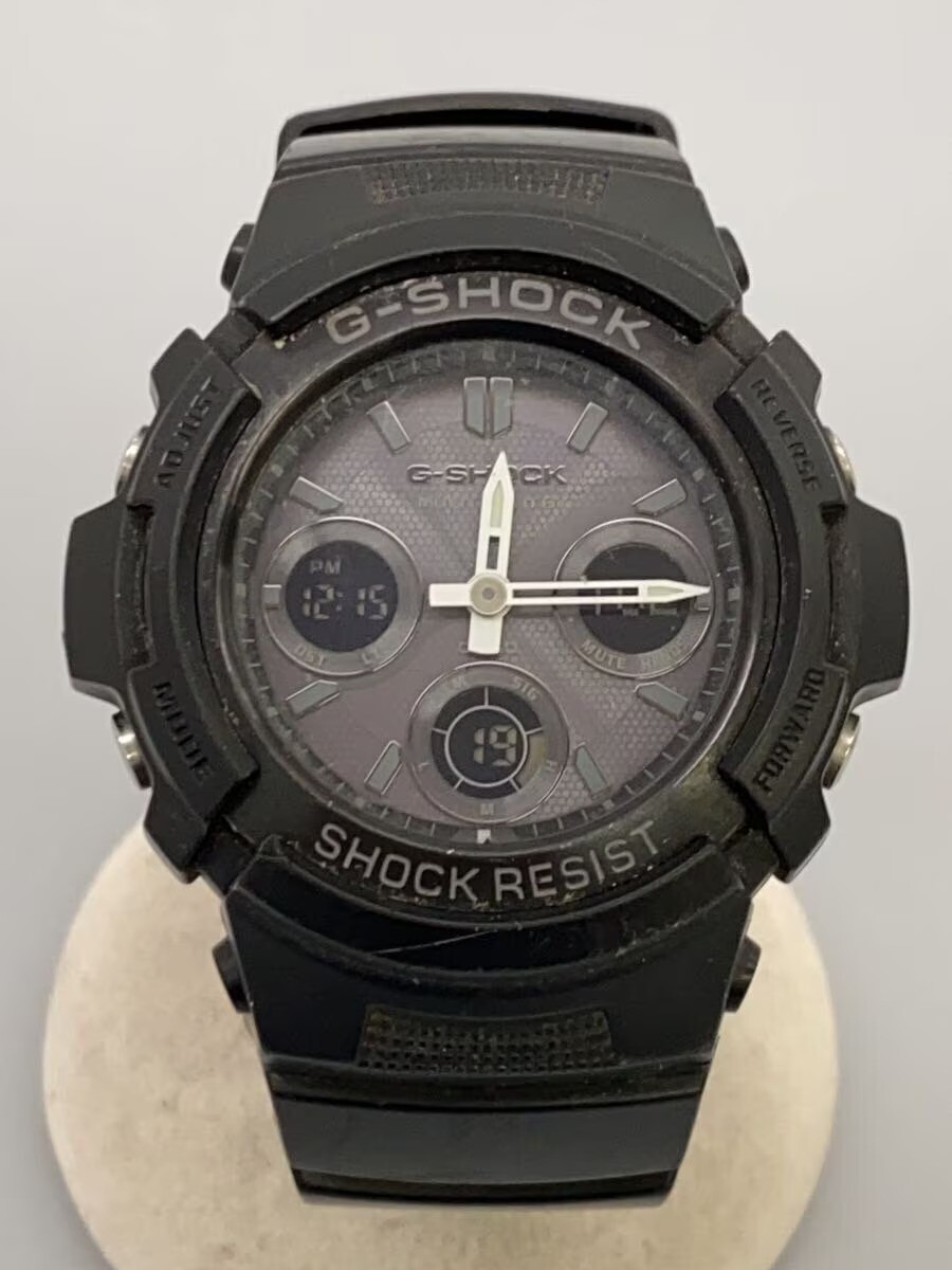 CASIO G-SHOCK AWG-M100B-1AJR Black Resin Solar Digital Analog Watch